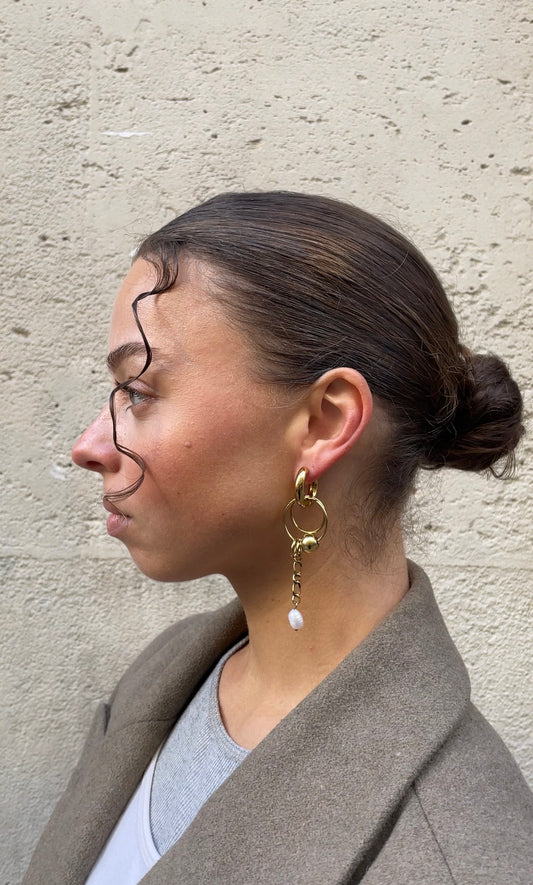 Asymmetric couture hoops