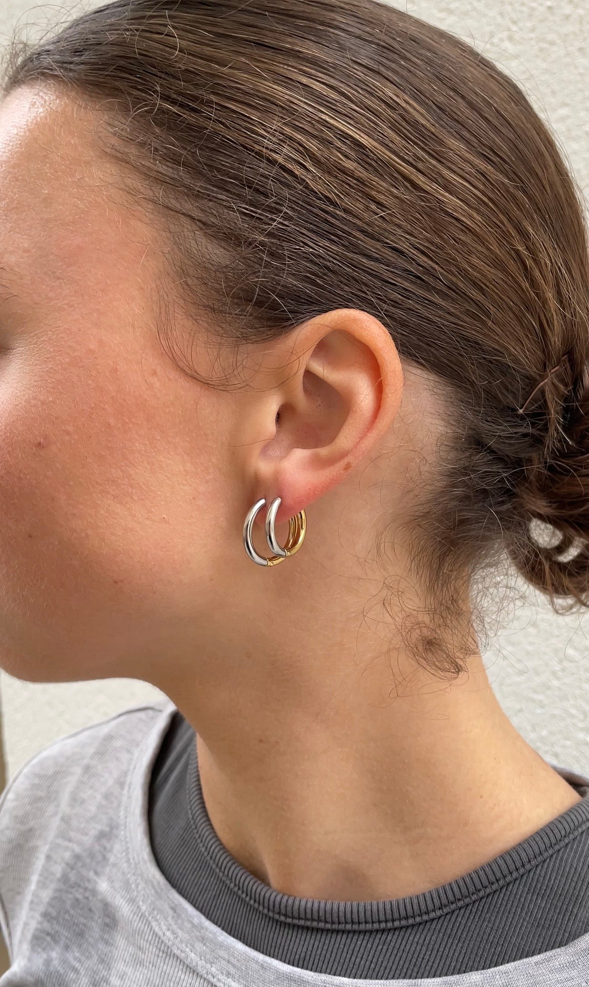 Bicolor thin classic hoops