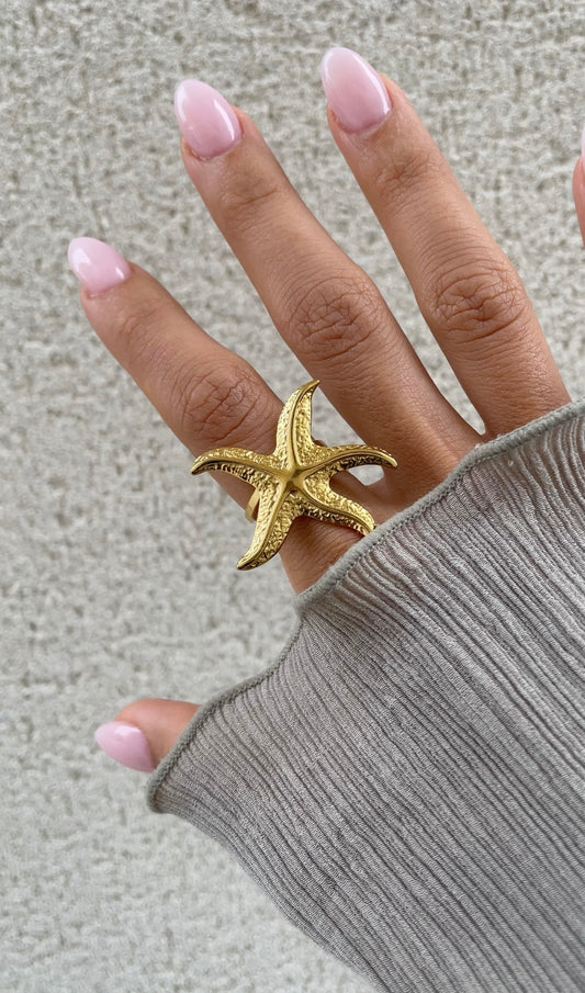 Textured Star ring