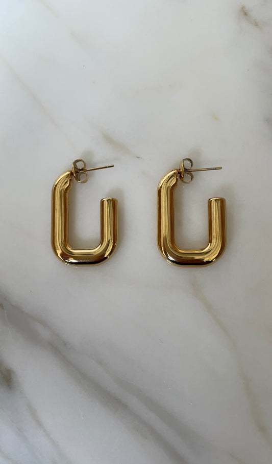 Long rectangular earrings